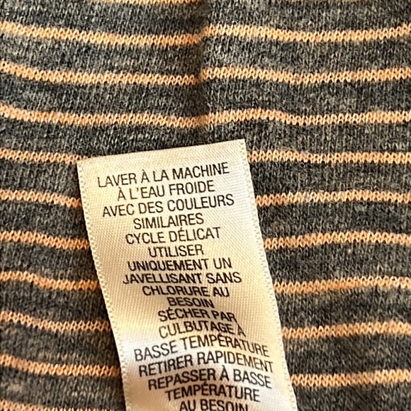 ⭐️ Mossimo Supply Co striped long sleeve pullover shirt scoop neck women XL - Picture 7 of 16